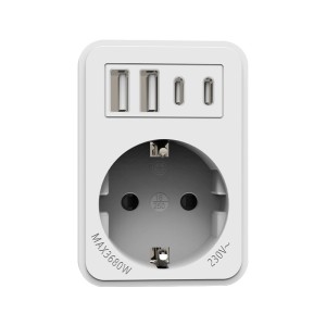 Enchufe USB iServices blanca