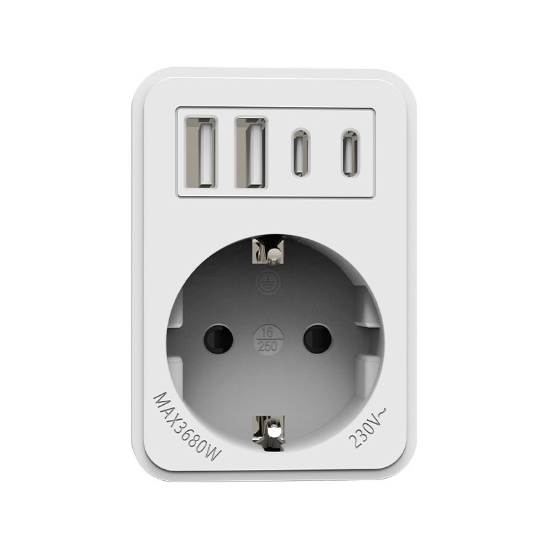 Enchufe USB iServices blanca