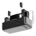 Micrófono de solapa inalámbrico en estuche de carga