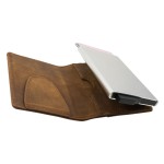 Cartera de piel abierta