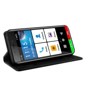 La funda Artfone Smart 500 también es un soporte.