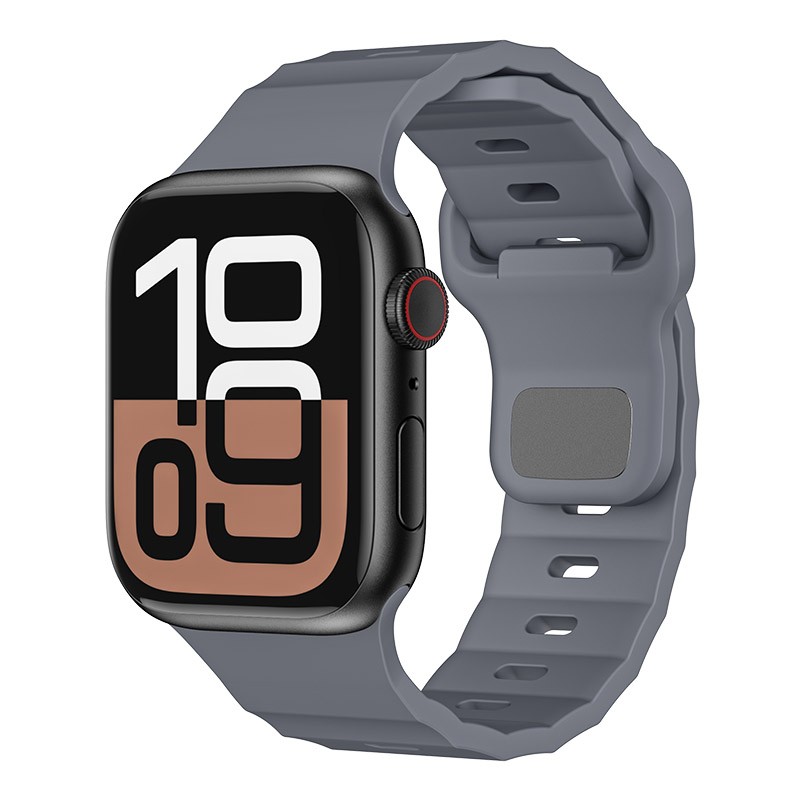 Bracelete Apple Watch Rubber FKM de cor cinzento