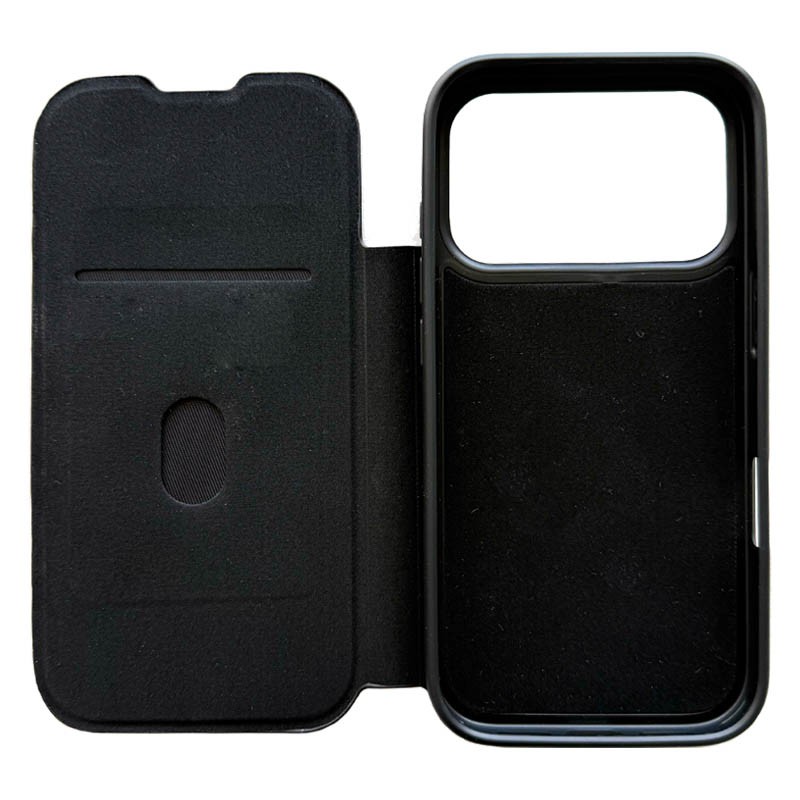 Funda Folio magnética de cuero para iPhone