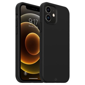Capa de Silicone Preta para iPhone 12 e 12 mini
